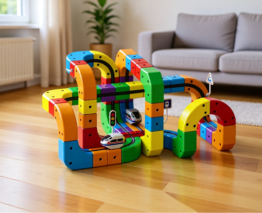 Modulær togbane for barn