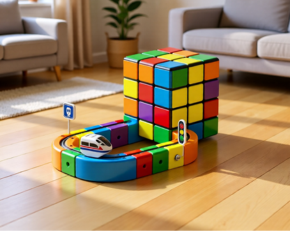 Modulær togbane for barn